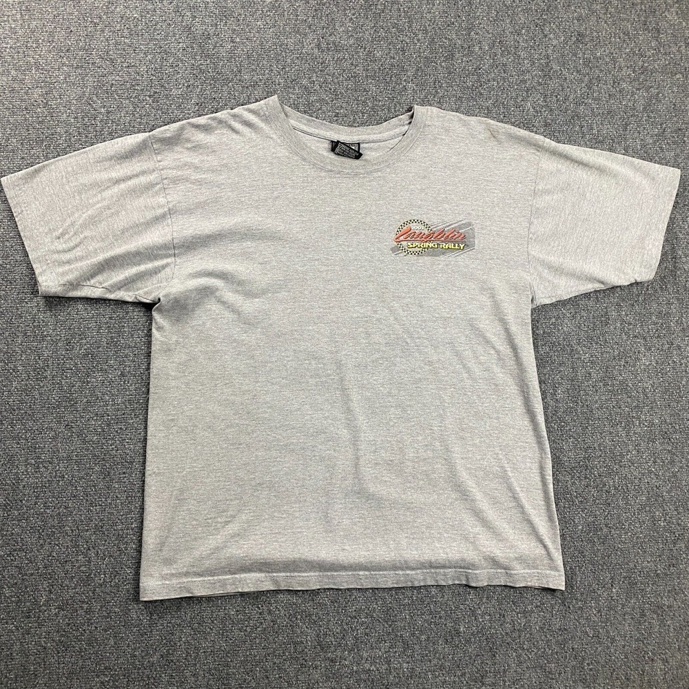 Vintage Laughlin River Run Shirt Mens Extra Large 2003 Gray Motorcycle Race‎ XL
